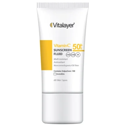 فلوئید ضد آفتاب ویتامین سی SPF50 ویتالیر(بی رنگ)