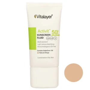 فلوئید ضد آفتاب رنگی پوست چرب Activit SPF50 ویتالیر